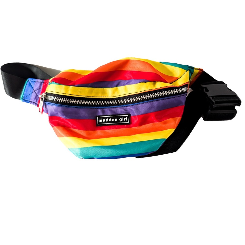Madden Girl Fanny Pack LOVE IS LOVE Pride Festival Rainbow LGBTQ+